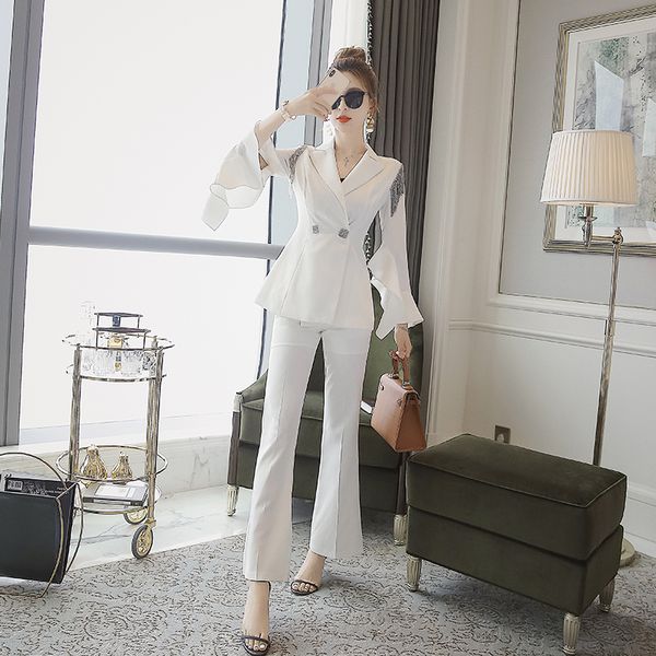 

quality female professional feminine fashion new temperament style jacket pieces joint emtb, Gray