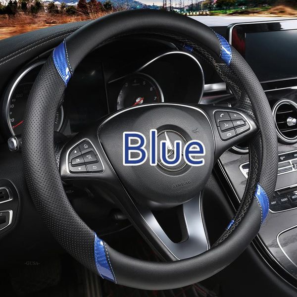 

steering wheel covers 1pcs auto car cover, microfiber leather summer ice silk breathable anti-slip odorless 14.9 inch for all seasons