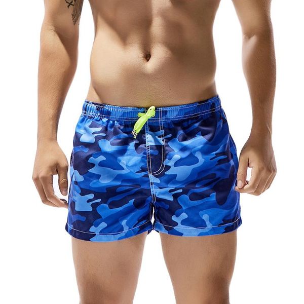 

mens swimwear mens camouflage swimsuits maillot bain basic swimming beach long board shorts pocket boxer short homme 10, White;black