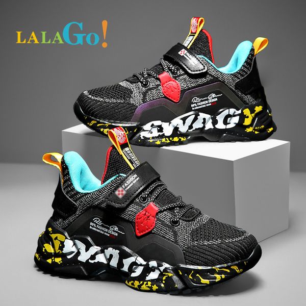 

spring kids sports shoes 2021 fashion mesh casual children sneakers for boy toddler baby boys breathable sport shoe, Black;red