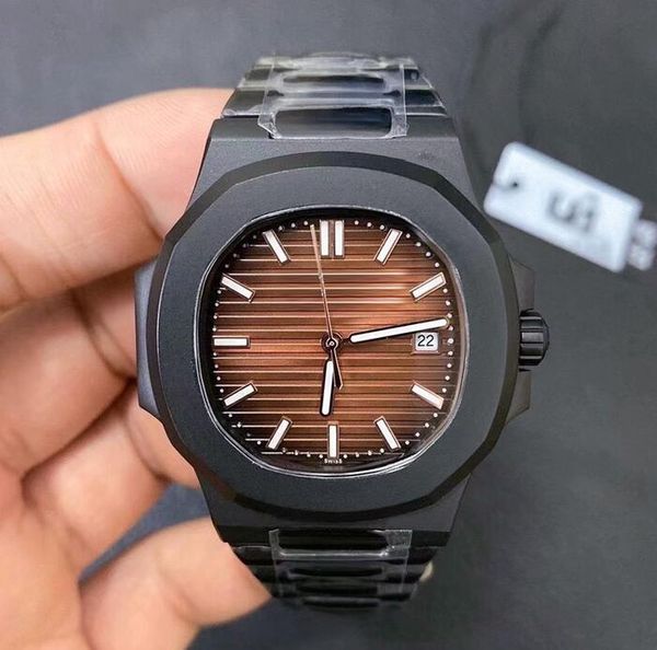 

u1 factory 40mm automatic movement mens watches high grade man wristwatches oval dial stainless steel band transparent back, Slivery;brown