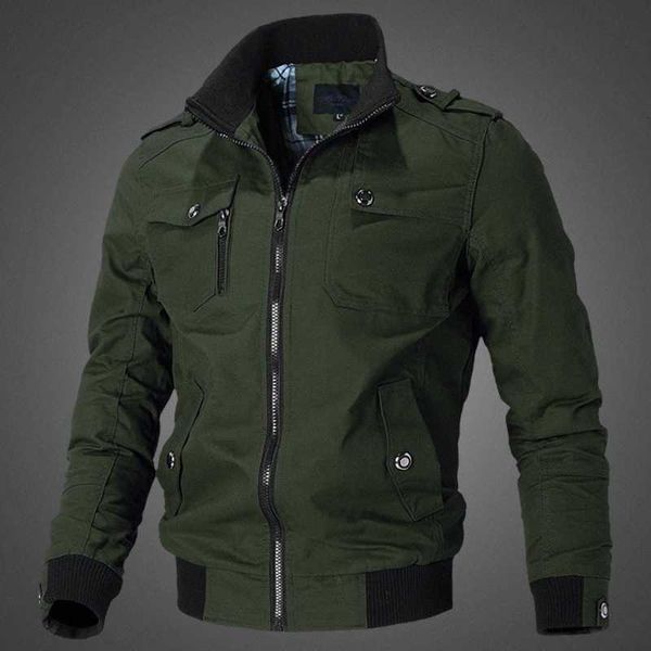 

jacket men spring autumn cotton windbreaker pilot coat army mens bomber jackets cargo flight jacket male clothes sa 8 transparent jack lsgz#, Black;brown