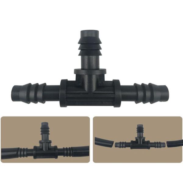 

garden hose tee 3 way 8/11 tube or 9/12 tube hose connector barbed tee garden splitter water divider mist connector adapter 10pc
