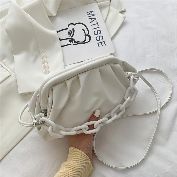 

evening bags women's folding clouds bag chain portable ladies shoulder slung