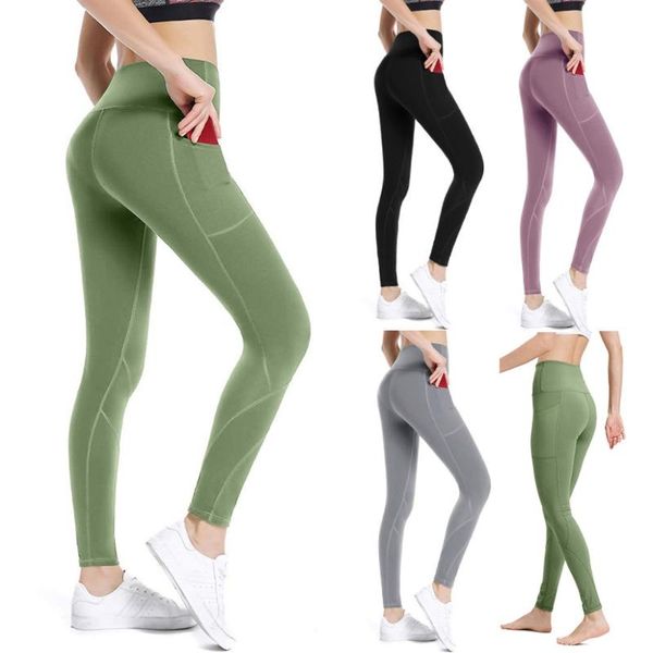 

yoga outfits women's high waist pants pocket gym training excercise breathable durable indoor home dropship#0423, White;red
