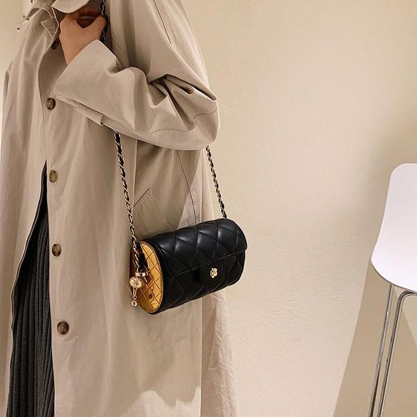 

evening bags lingge chain bag female autumn 2021 messenger shoulder underarm handbag women fashion crossbody small phone