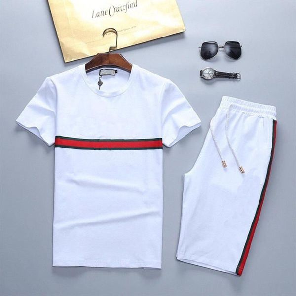 

mens fashion summer suits casual tracksuits classic letter pattern print short sleeve & shorts men boy clothing ttt876, Gray