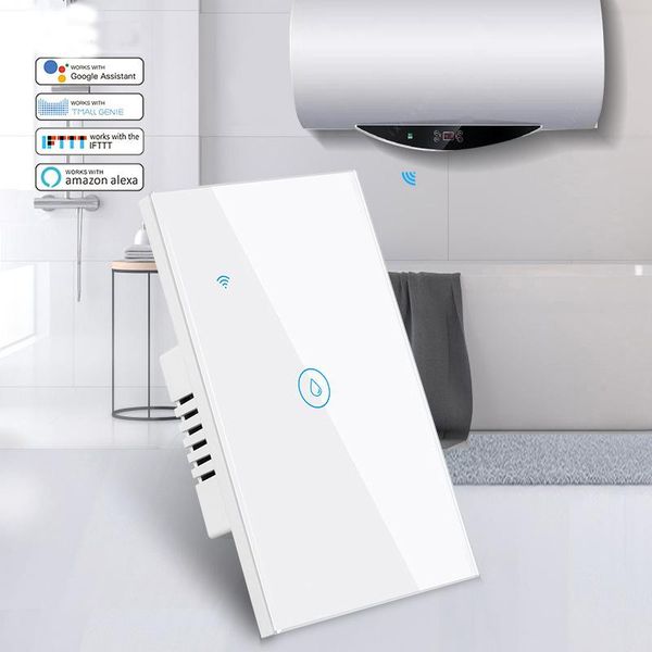 

smart home control tuya zigbee 20a water heater switch touch wall us standard remotely voice work with google and alexa