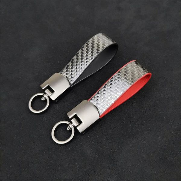 

keychains car carbon fibre key ring, Silver