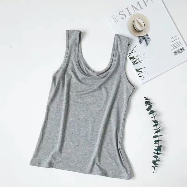 

korean summer girls slim wide shoulder vest solid short sleeve modal women's, Black;white