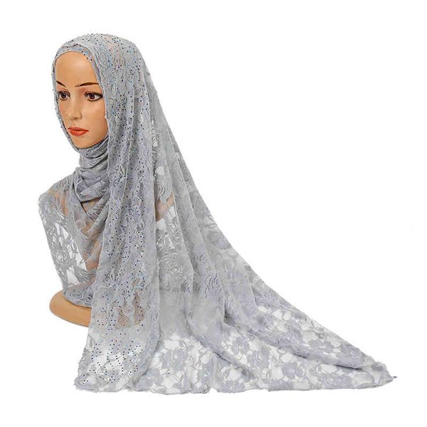 Frauen Rose Blume Spitze Casual Hijab Polyter Einfarbig Einfache Dign Outdoor Muslimischen Schal