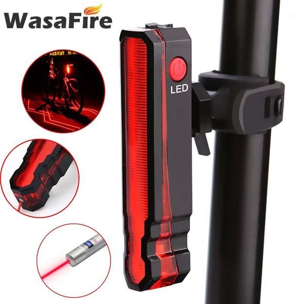 

folding laser bike light front rear safety warning lamp bicycle tail lights usb rechargeable 6 modes cycling1