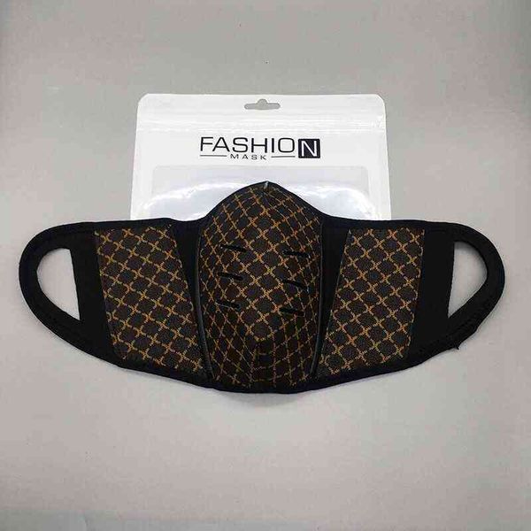 

6 style designer unsiex pu leather dustproof 6 holes easy to breathe face mask fashion washable print men women durable mouth masks outdoor