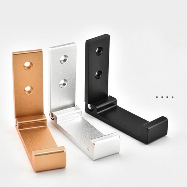 

robe hooks collapsible hook aluminum alloy gold silver black hanger wall mounted coat clothes rectangle base bathroom modern