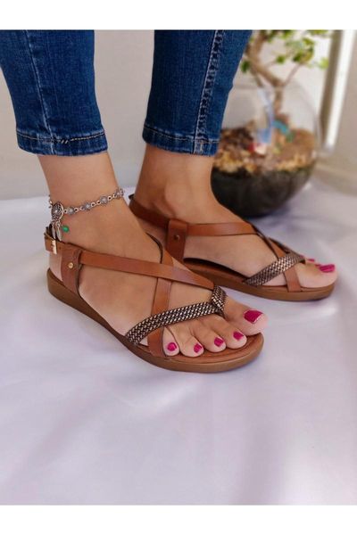 

sandals tan chain, Black
