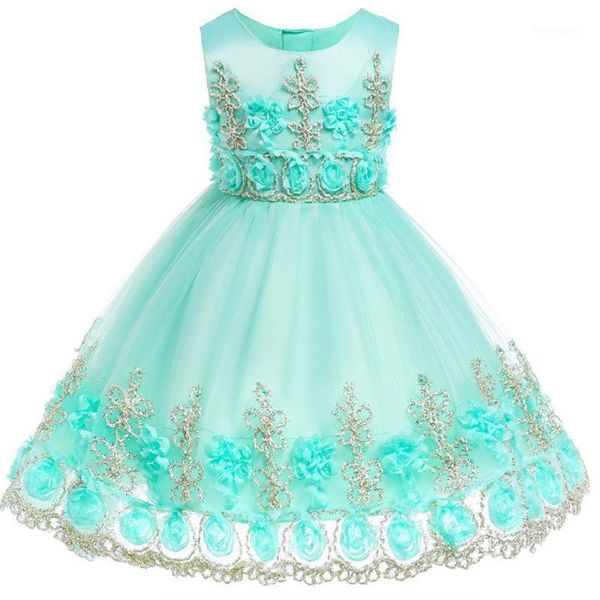 

girl's dresses flower princess baptism dress born baby for infant little girl 1st birthday wedding party kids fancy toddler1, Red;yellow