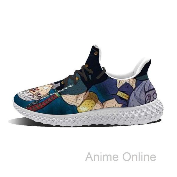 

spring uzui tengen anime pattern flat lace-up running shoes
