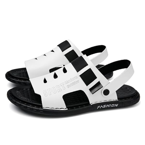 

slippers shoe ete de mesh mens leather herren sandles sandalias deportivas sandals hombre footwear zomer flip heren man, Black