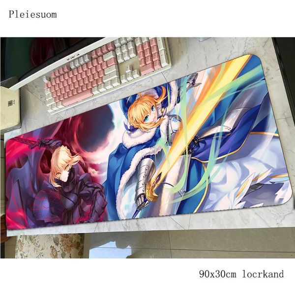 

mouse pads & wrist rests saber alter mousepad 900x300x4mm hd pattern computer mat gamer gamepad pc fashion gaming mousemat desk pad office p