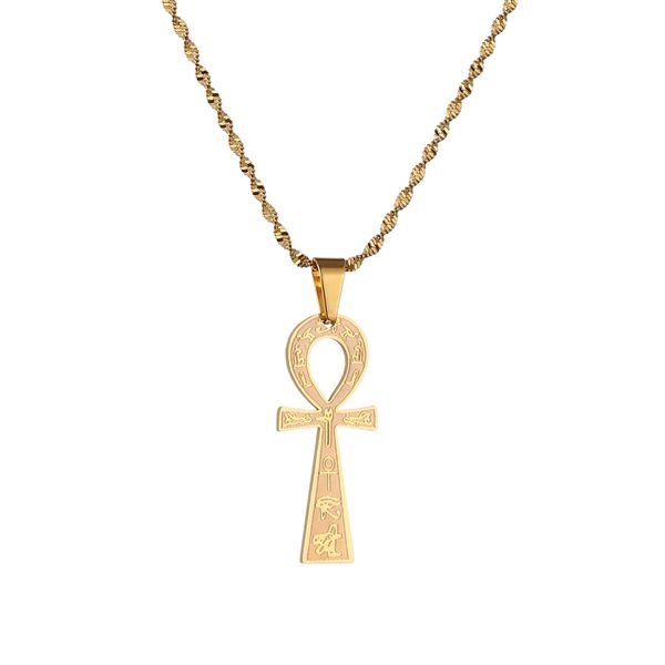 Africa Egitto Cross Eye Charm Ciondolo Neckalces Antico simbolo egiziano Gioielli