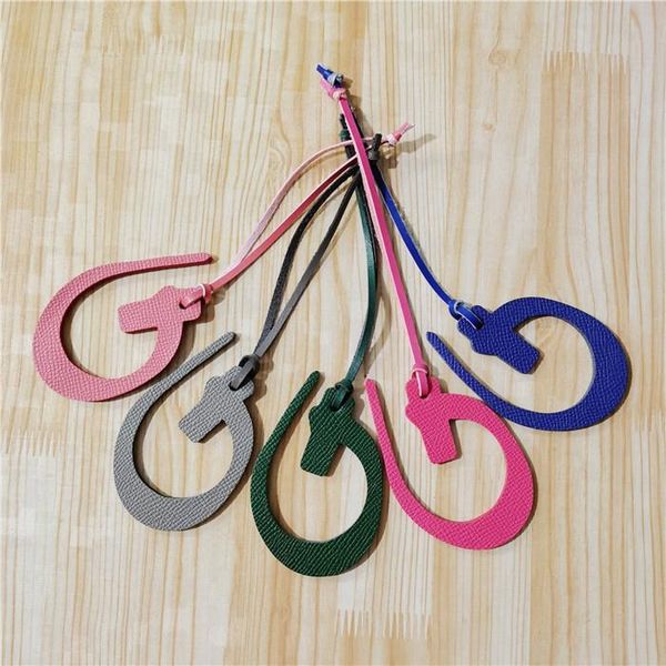 

keychains diy initial a~z two real natural leather character alphabet arabic letter keychain backpack pendant ladies women bag charm, Silver