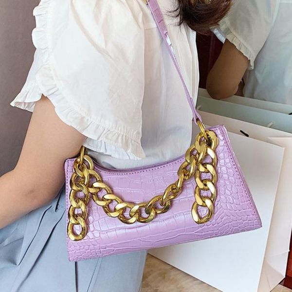 

shoulder bags designer alligator chain armpit for women bag fashion serpentine women's handbag vintage baguette purse tote