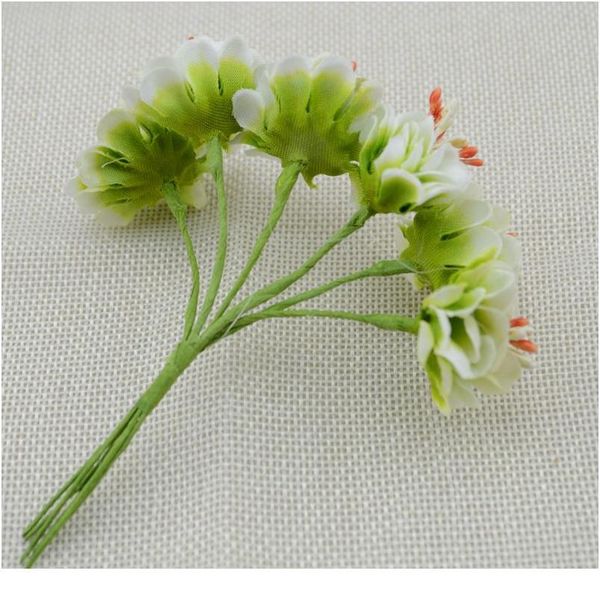 

6pcs fake flower silk gradient stamen handmake artificial flower bouquet wedding decoration diy wreath gift scrapbooki qyldfo