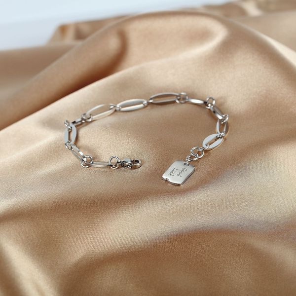 

ins niche design simple titanium steel bracelet for women, Golden;silver