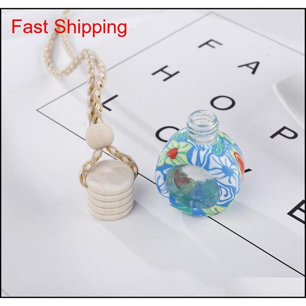 

8ml hanging car perfume floral bottle fragrance diffuser bottle air freshner empty glass essential oil bottle car acc qylihc luckyhat, Silver