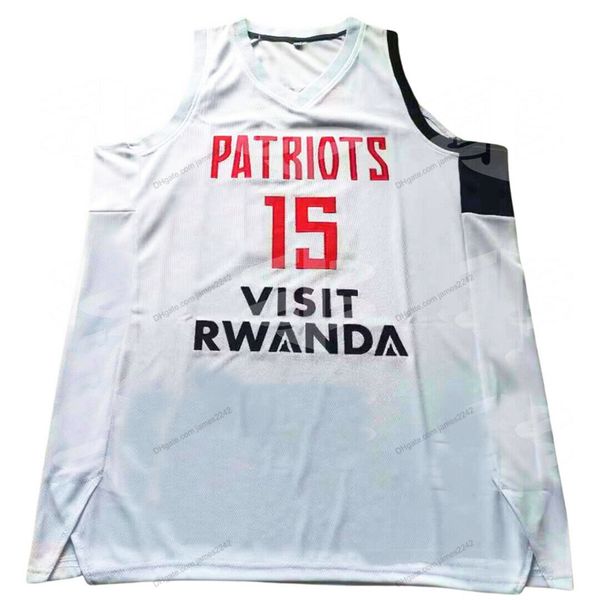 

custom j. cole #15 visit rwanda basketball jersey stitched size s-4xl any name and number jerseys, Black;red