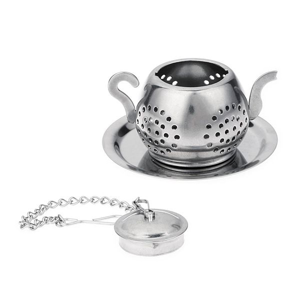 

2021 loose teapot shaped tea leaf infuser spice stainless steel drinking infuser herbal filter teaware tools