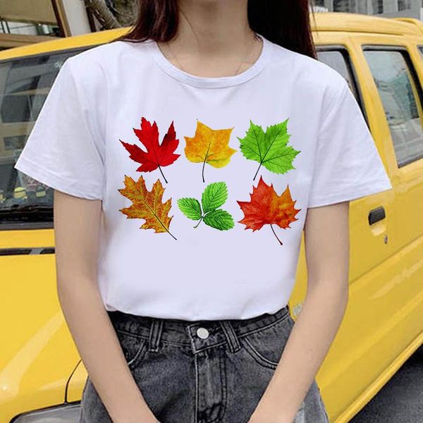 

women's t-shirt ladies red graphic 90s harajuku print summer short sleeve, White