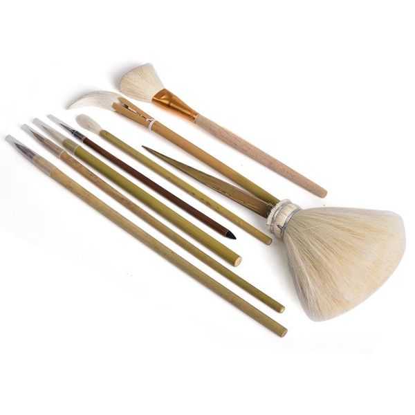 

craft tools pottery brush 8 pieces/set of painting painted hook line sweeping ash, moisturizing and filling color nj70801