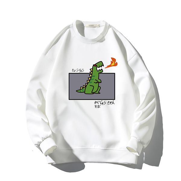 

2021 new sweatshirts kawaii cartoon dinosaur print hoodies women men pullovers long sleeve winter cute hip hop hoodie uppa, Black