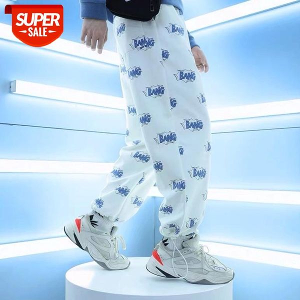 

2021SS Hiphop Harem Pants Man Streetwear Retro Letters Full Print Pants Sweatpants Harajuku Oversized Loose Joggers Trousers #K72S, Black