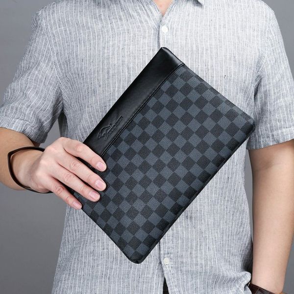 

wallet summer 2021 men's handbag single shoulder bag plaid old flower, Red;black