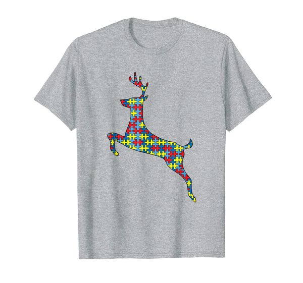 

gazelle autism awareness kids antelope puzzle day mom gift t-shirt, White;black