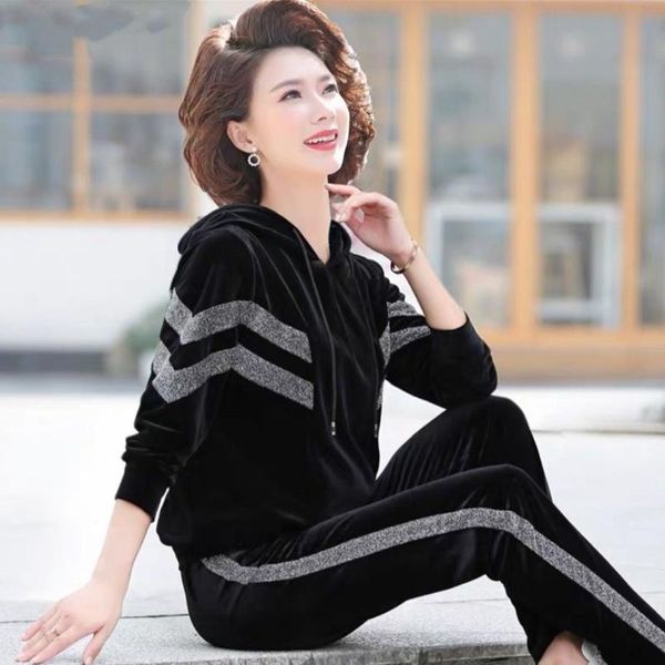 

women's two piece pants spring autumn women sets sportswear 2021 tracksuit female set casual sport suit ladies wear sweatshirts h1223, White