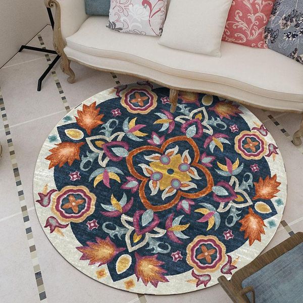 

carpets ethnic style round rug for living room decor rugs bedroom area modern mats bedside blanket