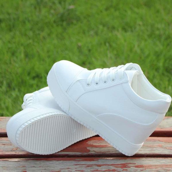 

dress shoes increased small white women 2021 spring casual wild korean sports lace-up, Black