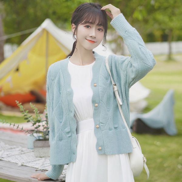 

women's sweaters casual and fashionable knitted or crocheted sweater, basic female long-sleeve with undulating button, for autumn winte, White;black