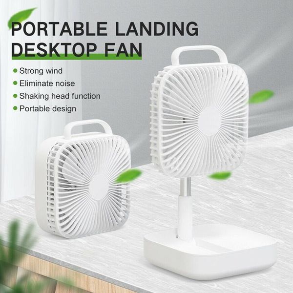 

electric fans portable usb rechargeable foldable dual cooling fan handheld desktop