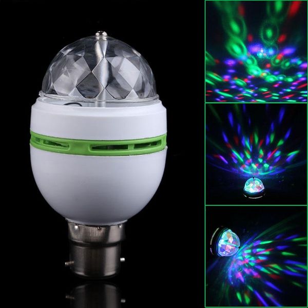 

ed 3w rgb rotating changing light bulb lamp for party club dancing stage lc