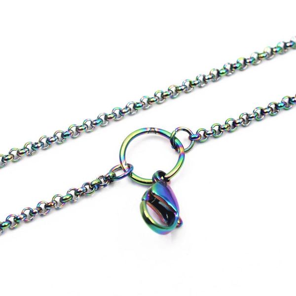 

chains est 1pcs long necklace 80cm stainless steel colours rope chain lobster clasp jewelry for women floating locket, Silver