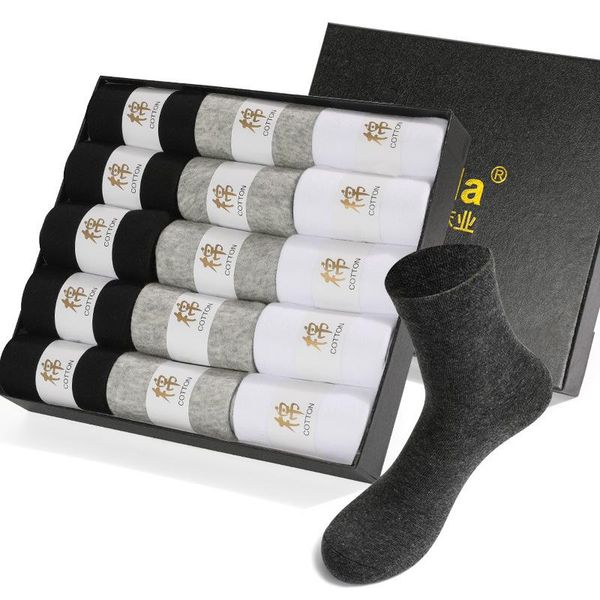 

men's socks pure cotton black business high tube basketball sports riding superior quality white men