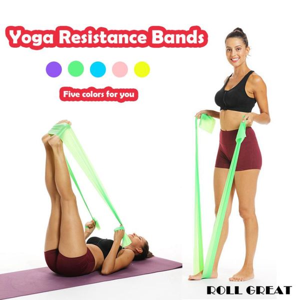 

resistance bands 1.5m yoga exercise fitness rubber band pilates elastic pull rope