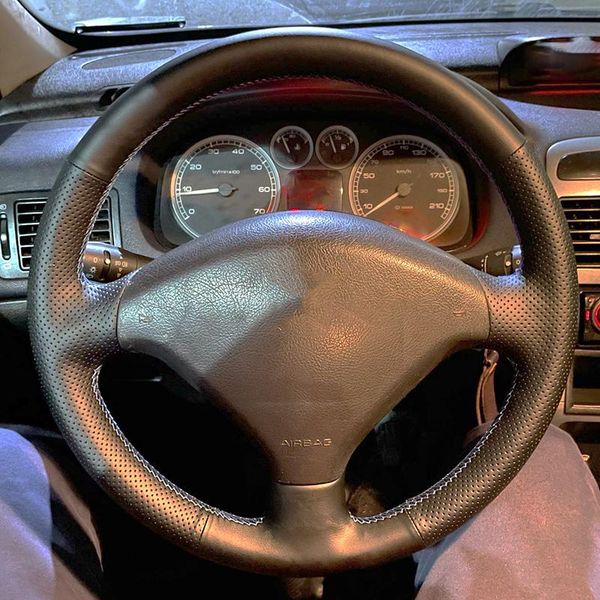 

steering wheel covers custom original cover for 307 2001-2008 sw 2005-2008 leather braid diy sewing