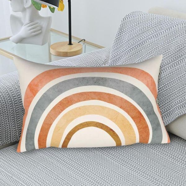

cushion/decorative pillow modern art nordic style rectangle rainbow printed pillowcase decorative cushion sofa decor cm watercolor 30*50 hom