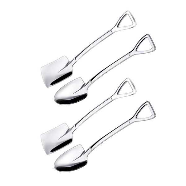 

spoons 4pcs shovel stainless steel ice cream scoop spade shape