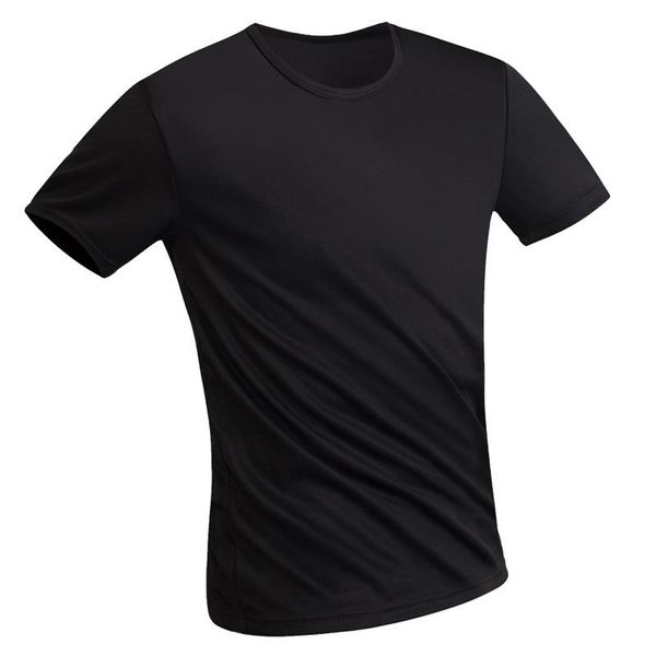 

men's t-shirts pure color short-sleeved round neck and women's outdoor leisure sports breathable anti-fouling waterproof t-shirt, White;black